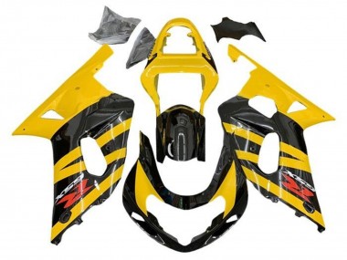 Migliori Carena Moto Suzuki GSXR 600 / GSXR 750 2001-2003 - Giallo Nero Banda Rosso