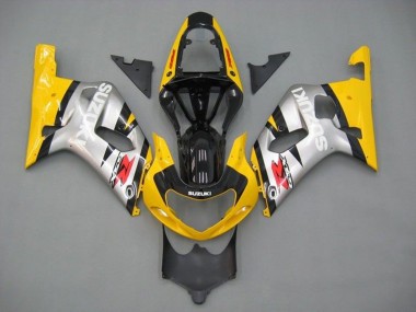 Migliori Carena Moto Suzuki GSXR 600 / GSXR 750 2001-2003 - Giallo Argento Nero Lucido Rosso
