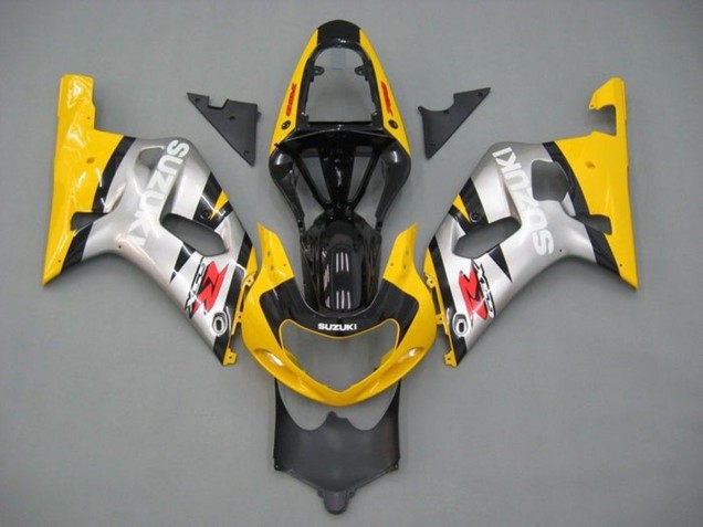 Migliori Carena Moto Suzuki GSXR 600 / GSXR 750 2001-2003 - Giallo Argento Nero Lucido Rosso