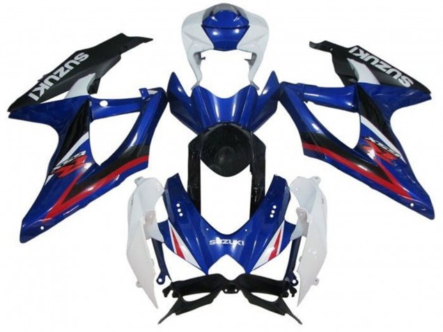 Migliori Carena Moto Suzuki GSXR 600 / GSXR 750 2008-2010 - Bianco Blu Rosso Nero