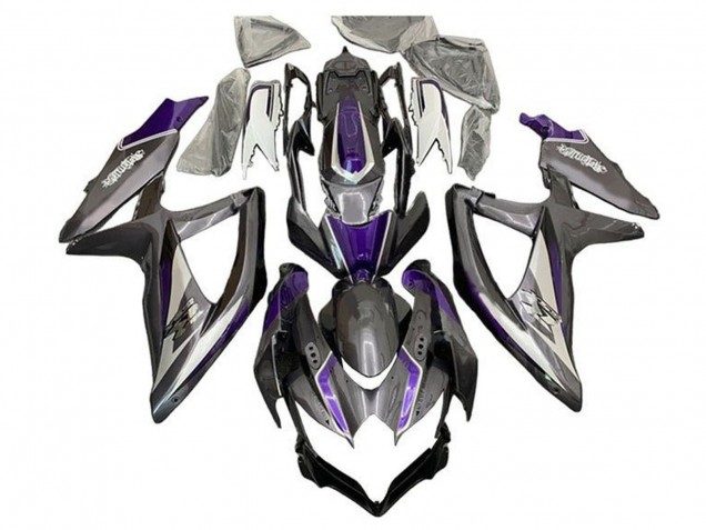 Migliori Carena Moto Suzuki GSXR 600 / GSXR 750 2008-2010 - Argento Grigio Viola