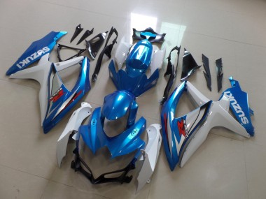 Migliori Carena Moto Suzuki GSXR 600 / GSXR 750 2008-2010 - Bianco Azzurro Chiaro Rosso