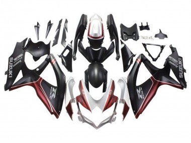 Migliori Carena Moto Suzuki GSXR 600 / GSXR 750 2008-2010 - Bianco Rosso Nero Opaco