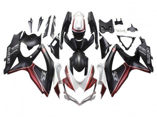 Migliori Carena Moto Suzuki GSXR 600 / GSXR 750 2008-2010 - Bianco Rosso Nero Opaco