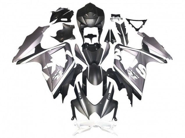 Migliori Carena Moto Suzuki GSXR 600 / GSXR 750 2008-2010 - Argento Bianco Nero Opaco