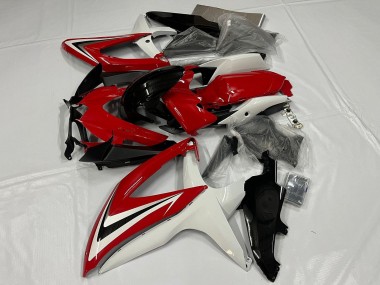 Migliori Carena Moto Suzuki GSXR 600 / GSXR 750 2008-2010 - Bianco Rosso Nero Lucido