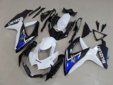 Migliori Carena Moto Suzuki GSXR 600 / GSXR 750 2008-2010 - Bianco Blu Nero Lucido