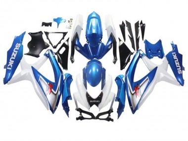 Migliori Carena Moto Suzuki GSXR 600 / GSXR 750 2008-2010 - Bianco Azzurro Chiaro Rosso