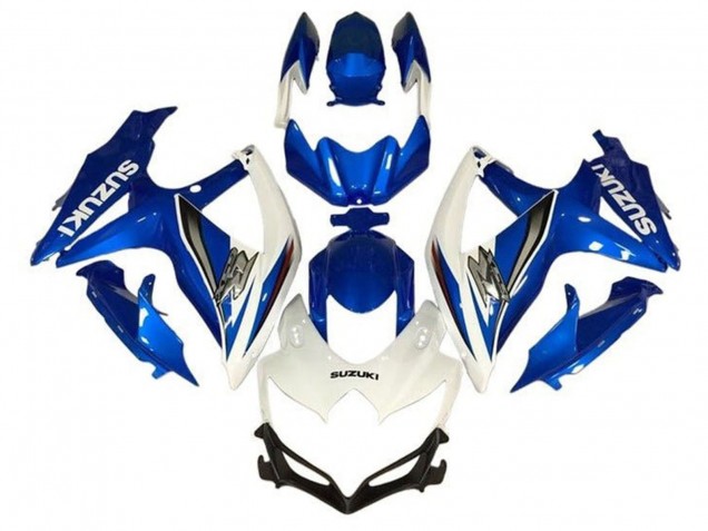 Migliori Carena Moto Suzuki GSXR 600 / GSXR 750 2008-2010 - Bianco Blu Argento