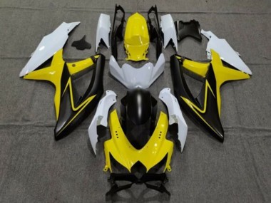 Migliori Carena Moto Suzuki GSXR 600 / GSXR 750 2008-2010 - Bianco Giallo Grigio Nero