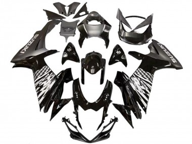 Migliori Carena Moto Suzuki GSXR 600 / GSXR 750 2011-2024 - Nero Lucido Argento