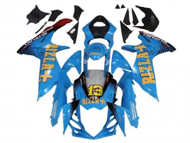 Migliori Carena Moto Suzuki GSXR 600 / GSXR 750 2011-2024 - Blu Giallo Rosso Nero Rizla 13