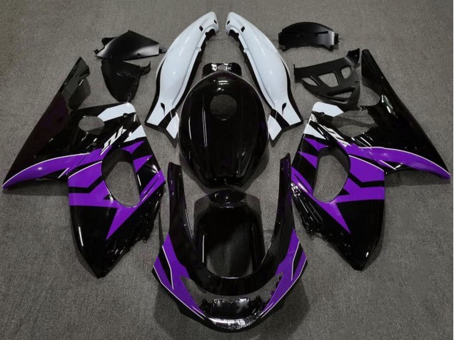 Migliori Carena Moto Yamaha YZF600R Thundercat 1996-2007 - Nero Lucido Viola Bianco
