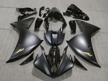 Migliori Carena Moto Yamaha YZF 1000 R1 2009-2011 - Nero Lucido Nero Opaco Oro