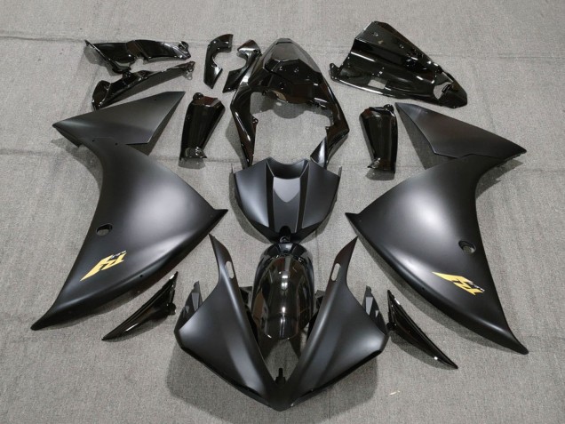Migliori Carena Moto Yamaha YZF 1000 R1 2009-2011 - Nero Lucido Nero Opaco Oro