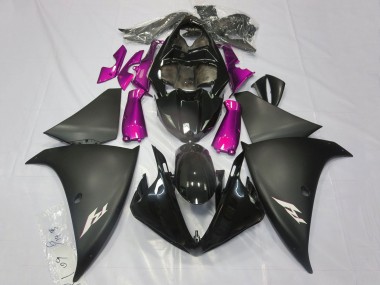 Migliori Carena Moto Yamaha YZF 1000 R1 2009-2011 - Nero Lucido Nero Opaco Rosa