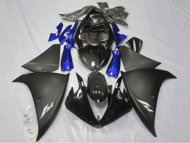 Migliori Carena Moto Yamaha YZF 1000 R1 2009-2011 - Nero Lucido Nero Opaco Blu