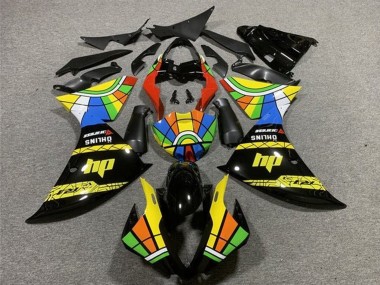 Migliori Carena Moto Yamaha YZF 1000 R1 2009-2011 - Nero Giallo HP Ruota dei Colori