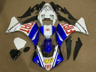 Migliori Carena Moto Yamaha YZF 1000 R1 2009-2011 - Bianco Blu Rosso Fiat Petronas