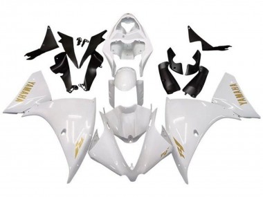Migliori Carena Moto Yamaha YZF 1000 R1 2009-2011 - Bianco Oro Decal