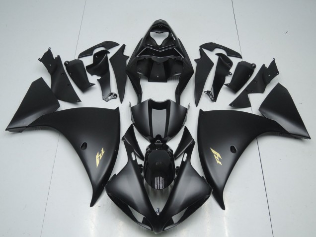 Migliori Carena Moto Yamaha YZF 1000 R1 2009-2011 - Nero Opaco Oro Decal