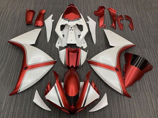 Migliori Carena Moto Yamaha YZF 1000 R1 2009-2011 - Bianco Rosso