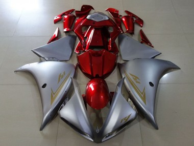 Migliori Carena Moto Yamaha YZF 1000 R1 2009-2011 - Argento Rosso