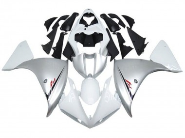Migliori Carena Moto Yamaha YZF 1000 R1 2009-2011 - Bianco Argento Nero