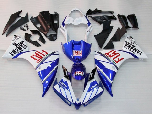 Migliori Carena Moto Yamaha YZF 1000 R1 2009-2011 - Bianco Blu Rosso Fiat