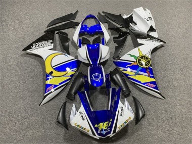 Migliori Carena Moto Yamaha YZF 1000 R1 2009-2011 - Bianco Blu Giallo Nero Sun Moon