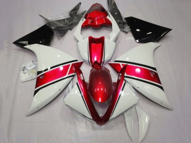 Migliori Carena Moto Yamaha YZF 1000 R1 2009-2011 - Bianco Rosso Nero