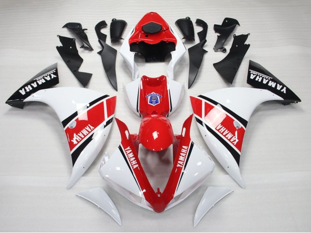 Migliori Carena Moto Yamaha YZF 1000 R1 2009-2011 - Bianco Rosso Nero