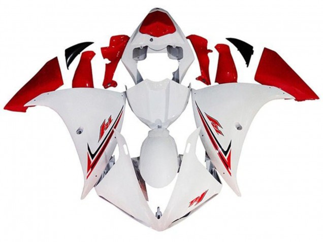 Migliori Carena Moto Yamaha YZF 1000 R1 2009-2011 - Bianco Rosso