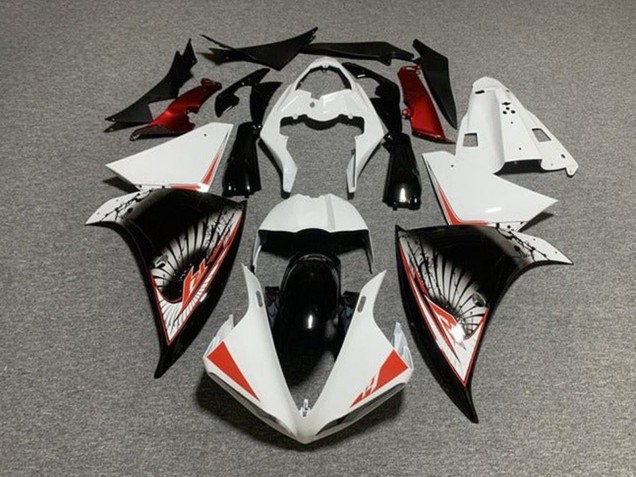 Migliori Carena Moto Yamaha YZF 1000 R1 2012-2014 - Bianco Rosso Nero