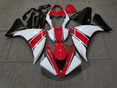 Migliori Carena Moto Yamaha YZF 1000 R1 2012-2014 - Rosso Bianco Nero Opaco