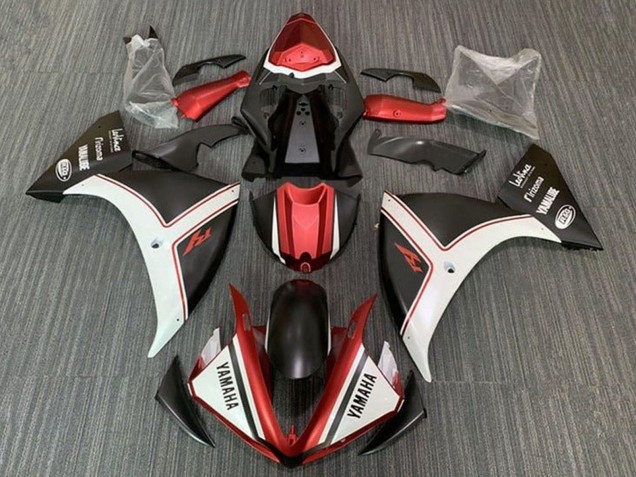 Migliori Carena Moto Yamaha YZF 1000 R1 2012-2014 - Bianco Rosso Nero
