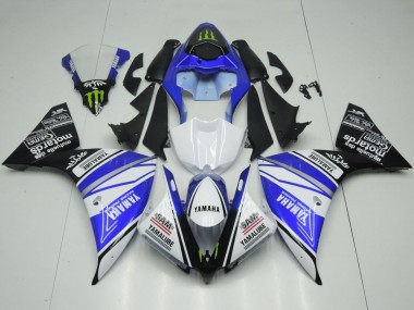 Migliori Carena Moto Yamaha YZF 1000 R1 2012-2014 - Bianco Blu Nero Verde Mostro Yamalube