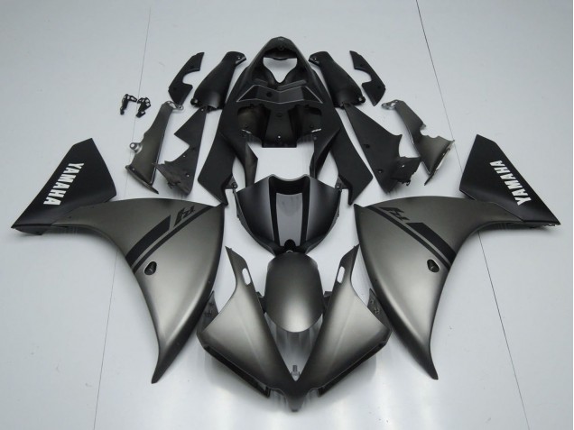 Migliori Carena Moto Yamaha YZF 1000 R1 2012-2014 - Grigio Opaco Nero Opaco Bianco Decals