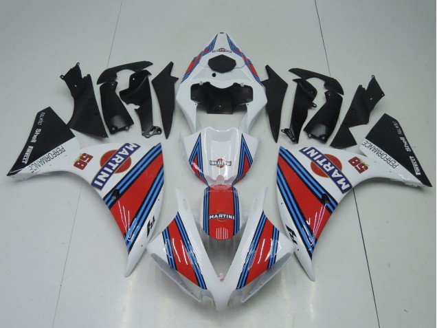 Migliori Carena Moto Yamaha YZF 1000 R1 2012-2014 - Bianco Rosso Blu Nero Martini