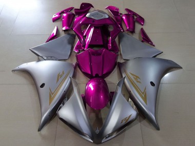 Migliori Carena Moto Yamaha YZF 1000 R1 2012-2014 - Argento Opaco Rosa