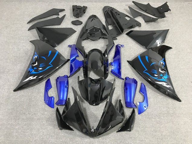 Migliori Carena Moto Yamaha YZF 1000 R1 2012-2014 - Nero Lucido Blu Panther