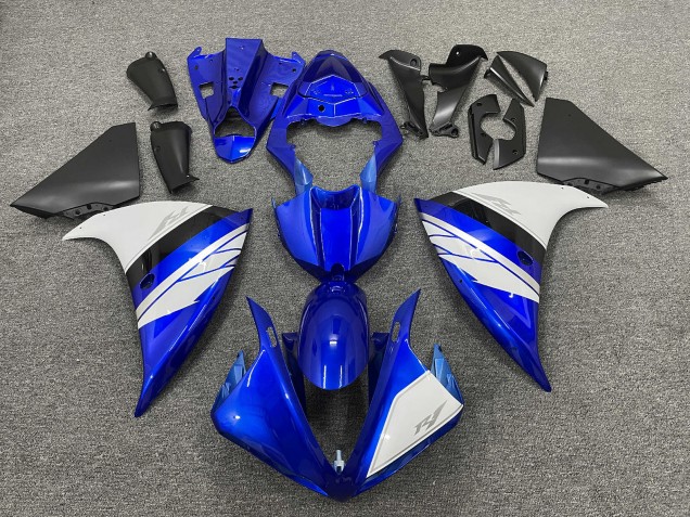 Migliori Carena Moto Yamaha YZF 1000 R1 2012-2014 - Blu Bianco Nero