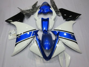 Migliori Carena Moto Yamaha YZF 1000 R1 2012-2014 - Bianco Blu Nero