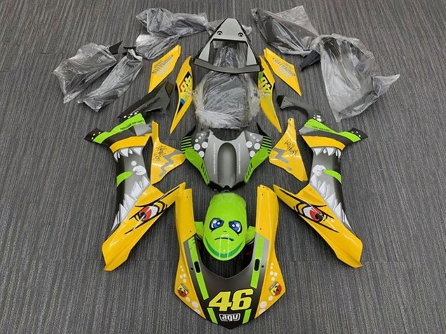 Migliori Carena Moto Yamaha YZF 1000 R1 2015-2019 - Giallo Verde Squalo 46