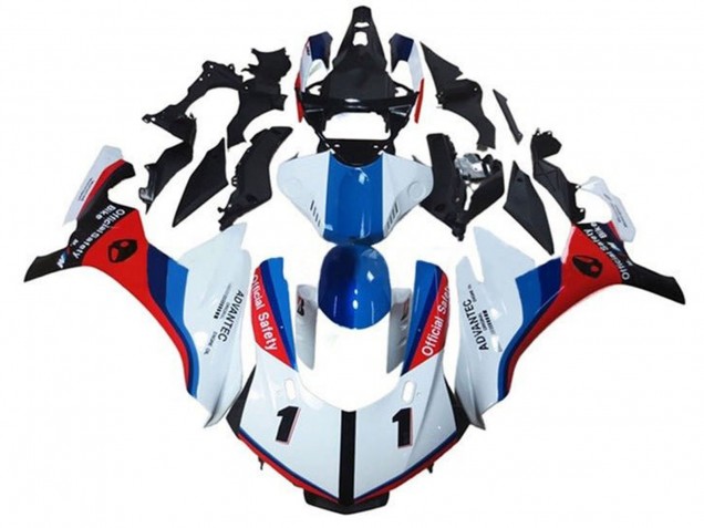 Migliori Carena Moto Yamaha YZF 1000 R1 2015-2019 - Bianco Blu Rosso Nero Official Safety