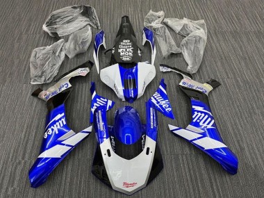 Migliori Carena Moto Yamaha YZF 1000 R1 2015-2019 - Bianco Blu Nero Milwaukee