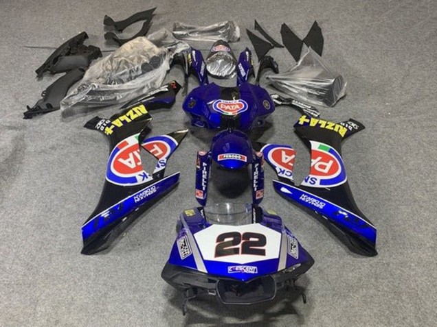 Migliori Carena Moto Yamaha YZF 1000 R1 2015-2019 - Blu Bianco Nero Rosso Pata 22