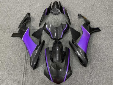 Migliori Carena Moto Yamaha YZF 1000 R1 2015-2019 - Falso Fibra di Carbonio Viola