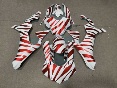 Migliori Carena Moto Yamaha YZF 1000 R1 2015-2019 - Bianco Rosso Zebra