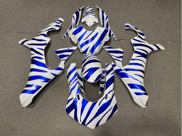 Migliori Carena Moto Yamaha YZF 1000 R1 2015-2019 - Bianco Blu Zebra